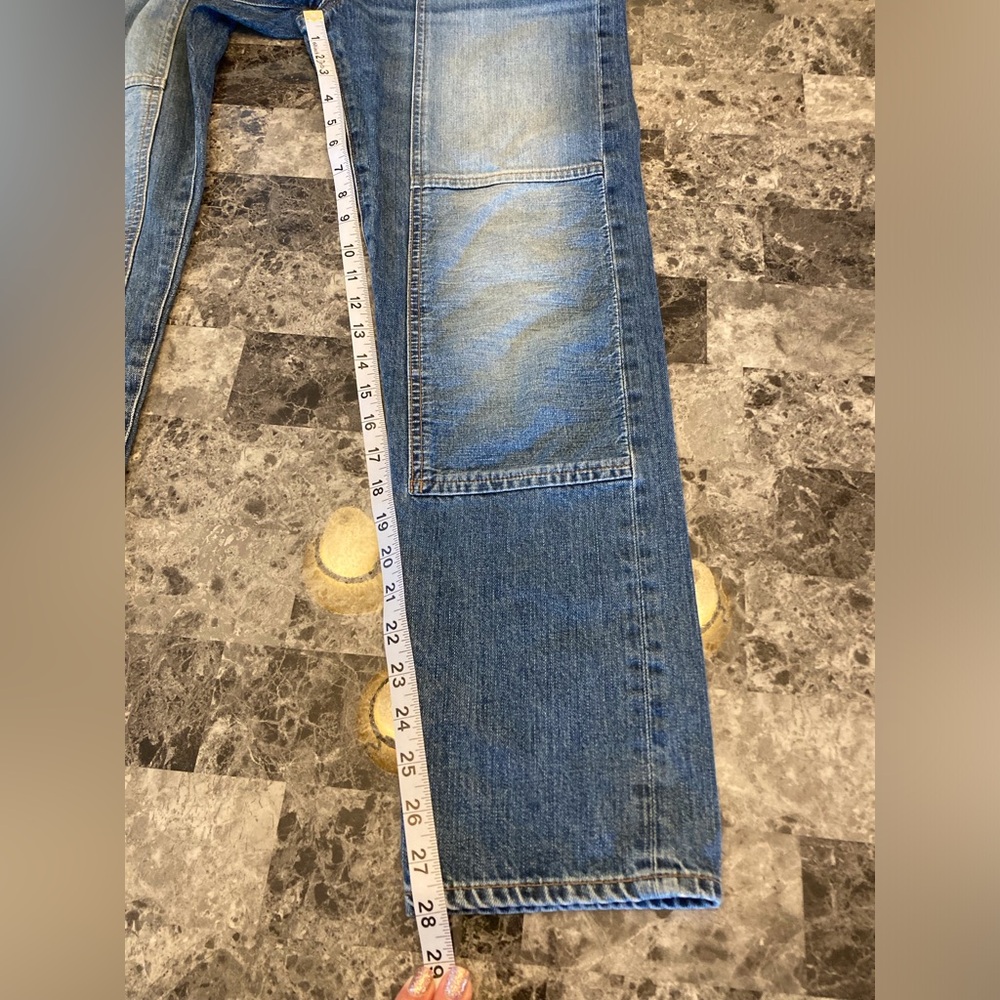 Madewell Rivet & Thread Patch Boy Jeans High-Rise Hippie 70s Womans Size 27 - Picture 11 of 16